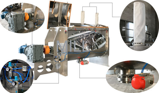 Stainless Steel Chemicals Powder 210L Horizontal Ribbon Mixer